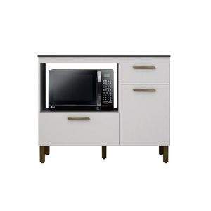 Balcão Cooktop Teresina- Branco-1,07X 0,50X 0,12 Valdemóveis