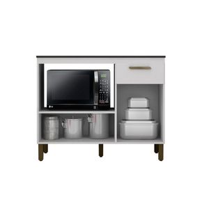 Balcão Cooktop Teresina- Branco-1,07X 0,50X 0,12 Valdemóveis