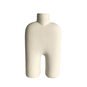 Vaso em Cerâmica 25Cm Md Nórdico Widleg Cr Hasiera
