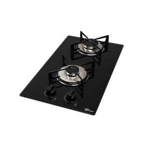 Cooktop Fischer 2 Bocas a Gás Mesa Vidro com Super Chama Preto