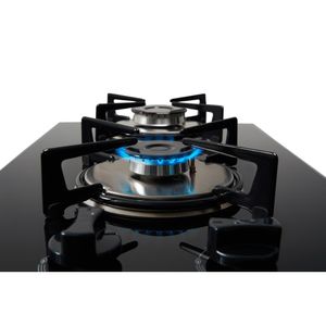 Cooktop Fischer 2 Bocas a Gás Mesa Vidro com Super Chama Preto