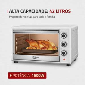 Forno Elétrica 42L Family II Branco/Inox 1600W 220V FR-42-W Mondial