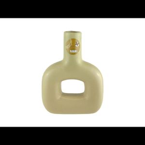 Vaso em Cerâmica 20Cm Nórdico Oco Cr Hasiera