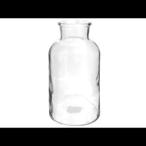 Vaso de Vidro 20Cm Baixo Garrafa Hasiera