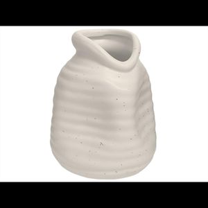 Jarro em Porcelana 17cm Médio Nórdico Ondulado Hasiera