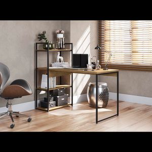 Mesa Com 3 Prateleiras Freijo/Preto Fosco Kappesberg
