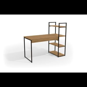 Mesa Com 3 Prateleiras Freijo/Preto Fosco Kappesberg