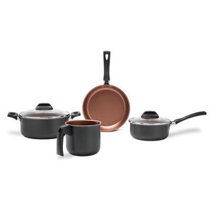 Conjunto De Panelas 4 Peças Antiaderente Topazio Cinza Brinox