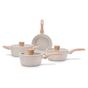 Conjunto De Panelas Ceramic Life Sirius 4 Peças Vanilla - Brinox