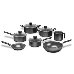 Conjunto De Panelas Ebony Preto 7 Peças - Brinox