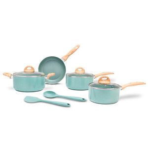 Conjunto De Panelas Ceramic Life Botanika Com Indução 6 Peças Verde - Brinox
