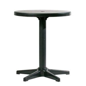 Mesa em PVC Redonda Sol Bar Preta - Plastex