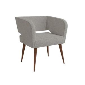 Poltrona Antara Boucle Cinza Kappesberg
