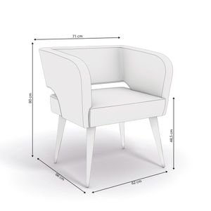 Poltrona Antara Boucle Cinza Kappesberg