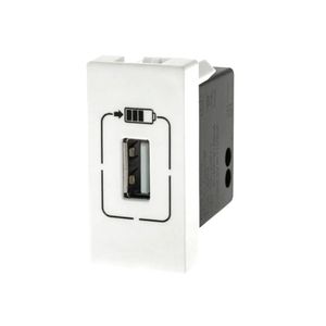 Módulo de Tomada Carregador USB com 1 Saída Pial Plus Branco 1.100MA - 615088BC - Legrand