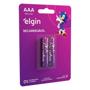 Pilha Palito Recarregavel AAA 1.2V com 2 Unidades Elgin