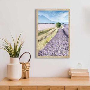Quadro Com Vidro Campo De Lavandas 40X60Cm Arte Propria