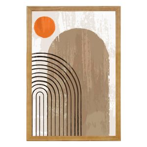 Quadro Com Vidro Moderno Arco 30X45Cm Arte Propria