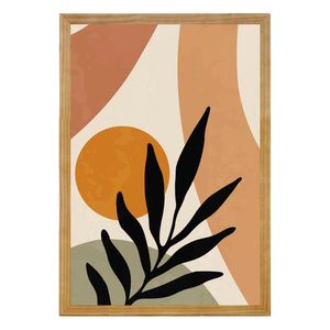 Quadro Com Vidro Folha II 40X60Cm Arte Propria