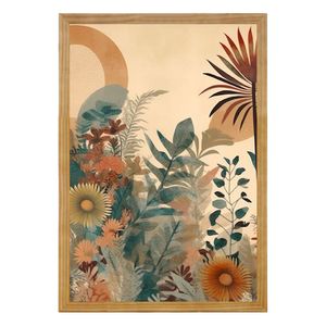 Quadro Com Vidro Folhagens 40X60Cm Arte Propria