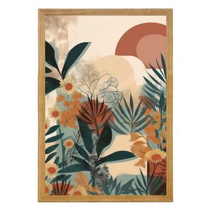 Quadro Com Vidro Folhagens III 40X60Cm Arte Propria
