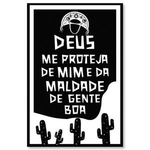Placa Decorativa Cordel Deus 20X30Cm Arte Propria