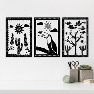 Placa Decorativa Cordel Tucano 20X30Cm Arte Propria