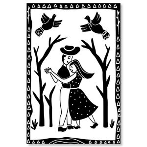 Placa Decorativa Cordel Dança 20X30Cm Arte Propria