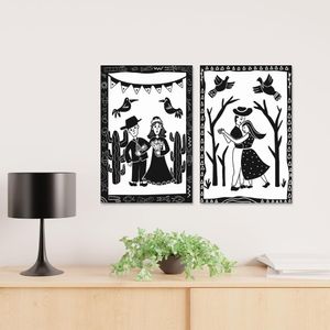 Placa Decorativa Cordel Dança 20X30Cm Arte Propria