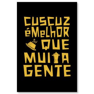 Placa Decorativa Cordel Cuscuz 20X30Cm Arte Propria