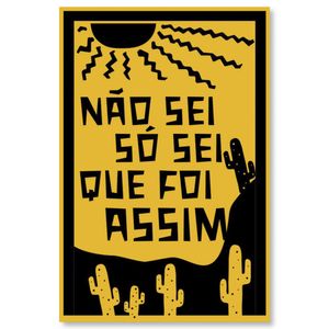 Placa Decorativa Cordel Assim 20X30Cm Arte Propria