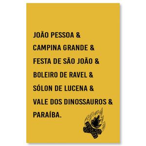 Placa Decorativa Cordel Paraíba 20X30Cm Arte Propria