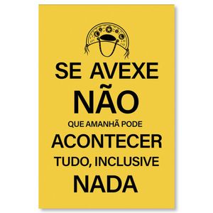 Placa Decorativa Cordel Nada 20X30Cm Arte Propria
