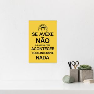 Placa Decorativa Cordel Nada 20X30Cm Arte Propria