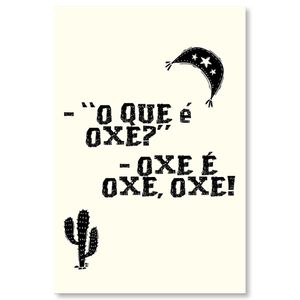 Placa Decorativa Cordel Oxe É Oxe 20X30Cm Arte Propria