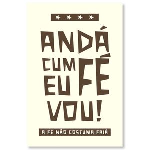 Placa Decorativa Cordel Fé 20X30Cm Arte Propria