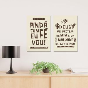 Placa Decorativa Cordel Fé 20X30Cm Arte Propria