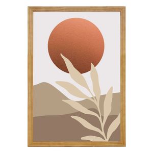 Quadro Com Vidro Natural Sol 40X60Cm Arte Propria
