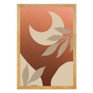 Quadro Com Vidro Natural Lua 40X60Cm Arte Propria