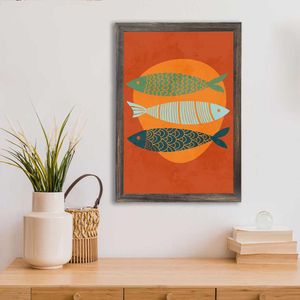 Quadro Com Vidro Fish 40X60Cm Arte Propria