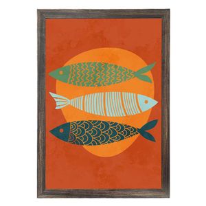 Quadro Com Vidro Fish 40X60Cm Arte Propria