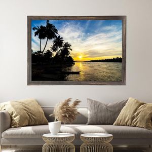 Quadro Com Vidro Lagoa Da Massagueira 60X90Cm Arte Propria