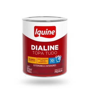 Tinta Esmalte Base de Água Dialine Topa Tudo Premium Fosco Branco Neve 750ML - Iquine