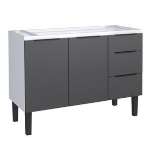 Balcão Aço 120Cm Jupiter Preto Cozimax