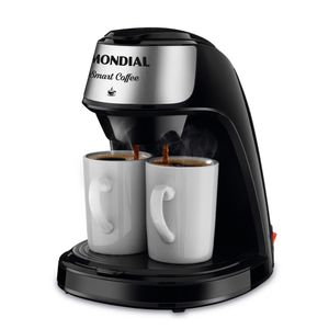 Cafeteira Elétrica Smart Coffe 2 Xícaras 500W 220V Preto/Inox C-42-2X-BI Mondial