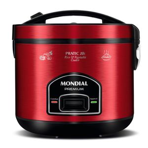 Panela Elétrica de Arroz Vermelho/Inox PE-46-10X Mondial