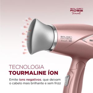 Secador de Cabelos Travel 1200W Bivolt Golden Rose SC-47-GR Mondial