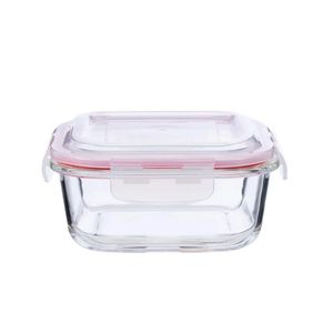 Pote Hermético De Vidro Quadrado Com Tampa 520Ml - Hasiera