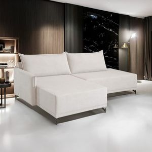 Sofá Lv012 240cm Cinza Claro 5021 Leodecor