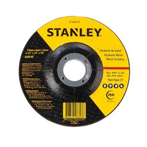 Disco Abrasivo Desbaste Metal 4 1/2X1/4X7/8 Stanley